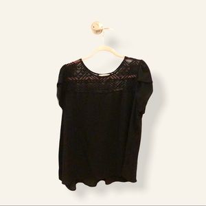 Chiffon plus size blouse lace top